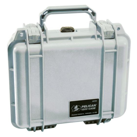 Pelican 1200 Case w/ Pick 'n' Pluck Foam (Silver)
