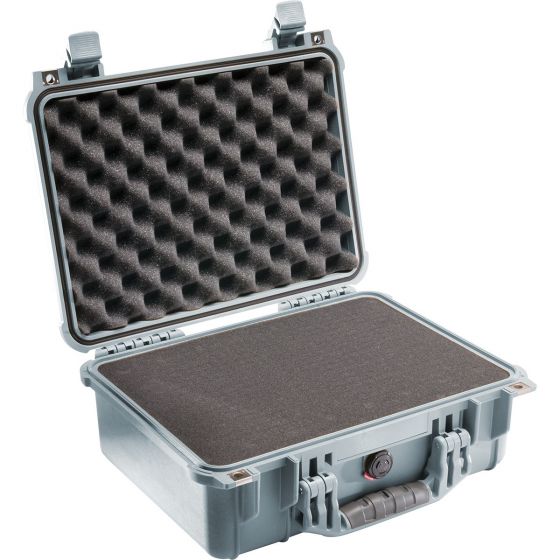 Pelican 1450 Case w/ Pick 'n' Pluck Foam (Silver)