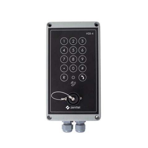 ZENITEL HSB-4 Telephone, Wallmount W-Plugg For Headset, W-ON-Offswitch, Relay, Max 50Ma, IP-66 (1022100200)