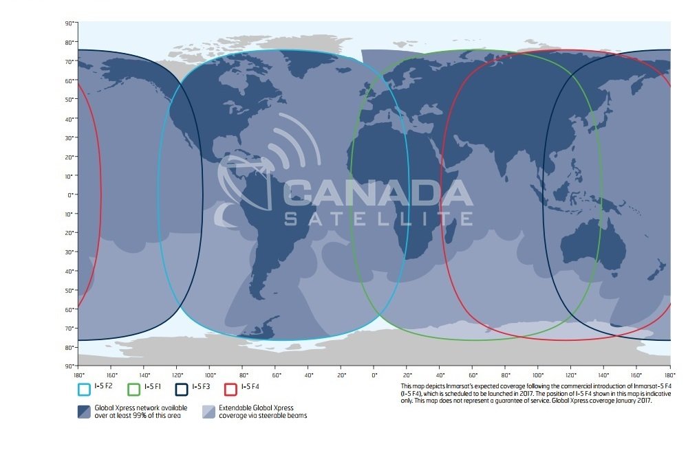 Inmarsat Global Xpress GX Coverage Map